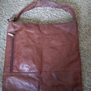 Women's HOBO Brown Leather Shoulder Bag